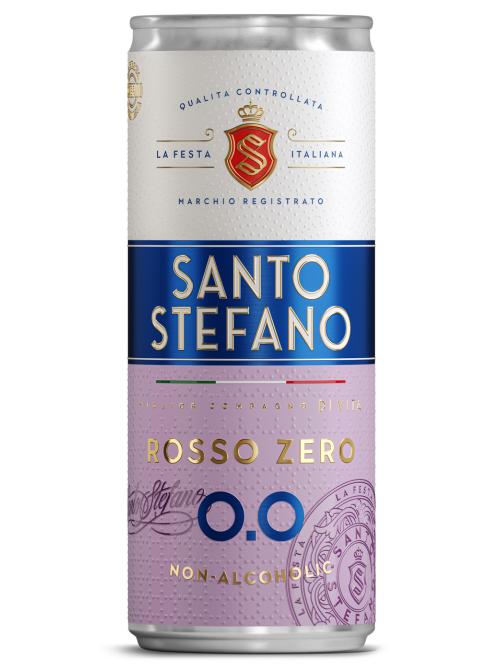 Напиток винный безалкогольный Santo Stefano Rosso красный полусладкий, 0.25л