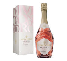 Вино игристое Mondoro Prosecco розовое сухое в подарочной упаковке, 0.75л