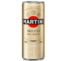 Напиток виноградосодержащий Martini Secco белый полусухой, 0.25л