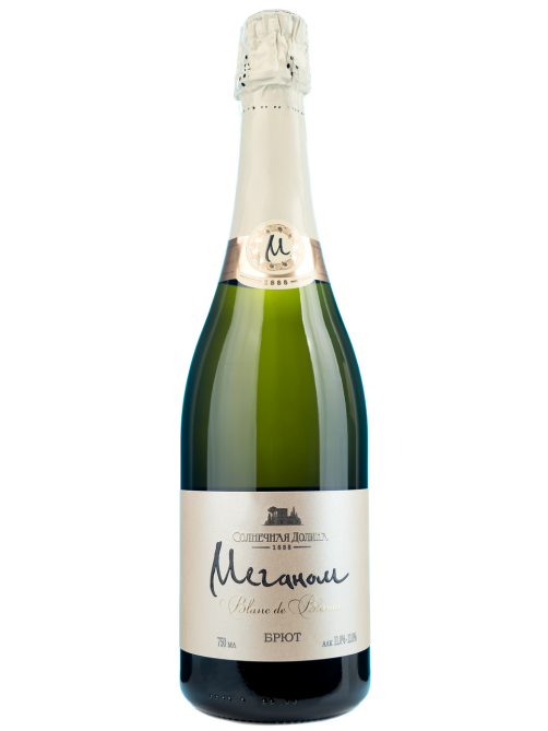 Вино игристое Солнечная Долина Meganom Blanc de Blancs белое брют, 0.75л