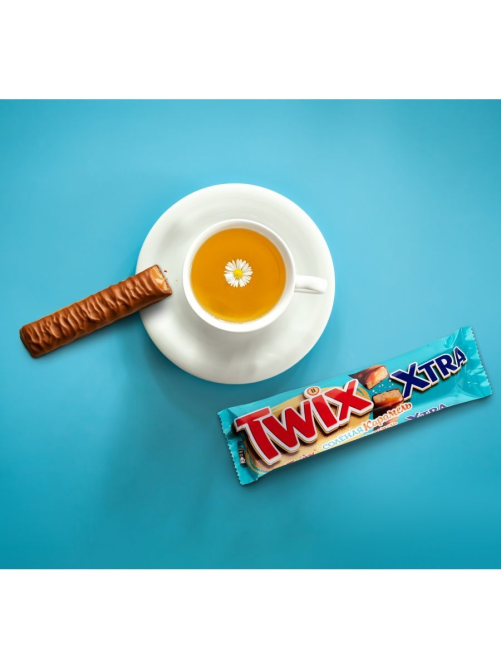 Батончик шоколадный Twix Xtra Cоленая карамель, 82г х 24 шт
