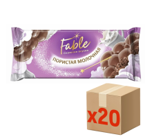Плитка кондитерская Fable молочная пористая, 90г x 20 шт