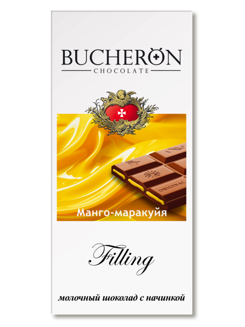 Шоколад Bucheron Filling молочный манго и маракуйя, 85г