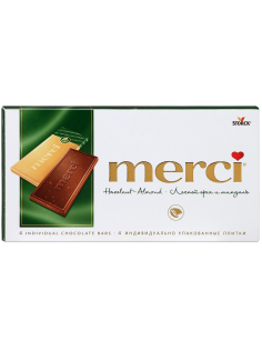 Шоколад Merci Лесной орех и миндаль, 100г