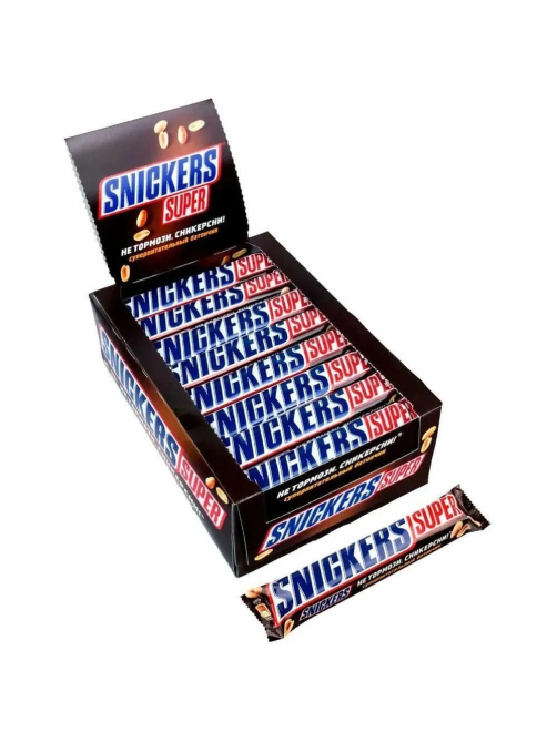 Батончик шоколадный Snickers Super, 80г x 32 шт