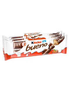 Вафли Kinder Bueno покрытые молочным шоколадом с молочно-ореховой начинкой 43г x 3шт, 129г