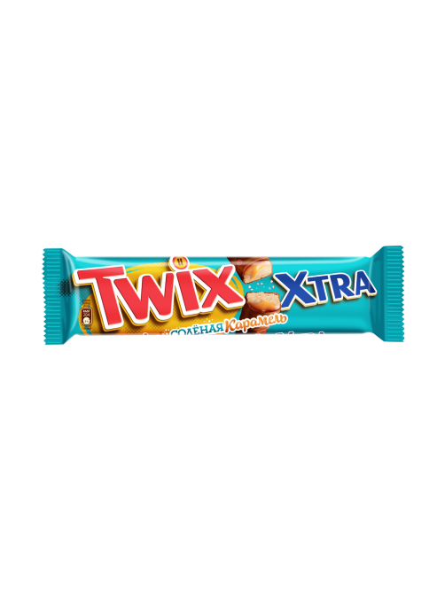 Батончик шоколадный Twix Xtra Cоленая карамель, 82г х 24 шт