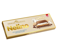 Шоколад Nelino Premium Maxxx молочный с вафлей и молочной начинкой, 190г