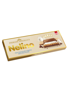 Шоколад Nelino Premium Maxxx молочный с вафлей и молочной начинкой, 190г