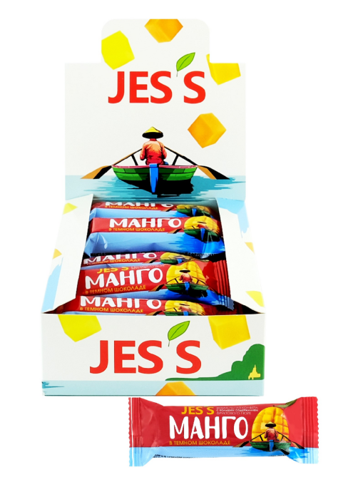 Батончик Jes`s манго в темном шоколаде, 25г