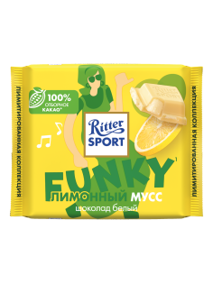 Шоколад белый Ritter Sport Лимонный мусс, 100г