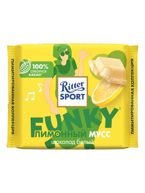 Шоколад белый Ritter Sport Лимонный мусс, 100г