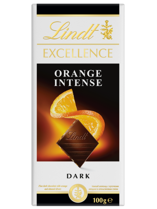 Шоколад Lindt Excellence темный с кусочками апельсина и миндаля, 100г