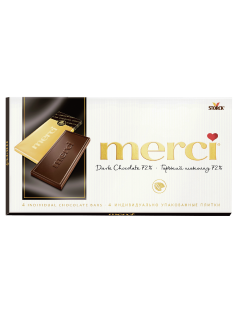 Шоколад Merci горький 72%, 100г