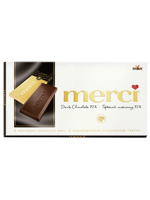 Шоколад Merci горький 72%, 100г