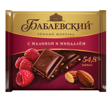 Шоколад Бабаевский темный малина и миндаль, 70г