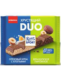 Шоколад Ritter Sport Duo молочный хрустящий, 218г