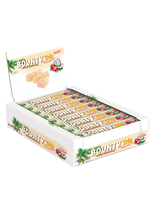 Батончик Bounty Trio шоколадный клубника, 78г