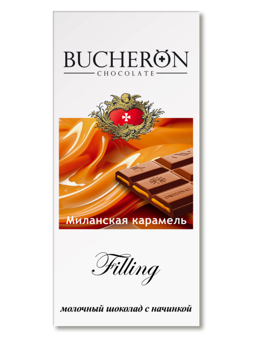 Шоколад Bucheron Filling молочный миланская карамель, 85г