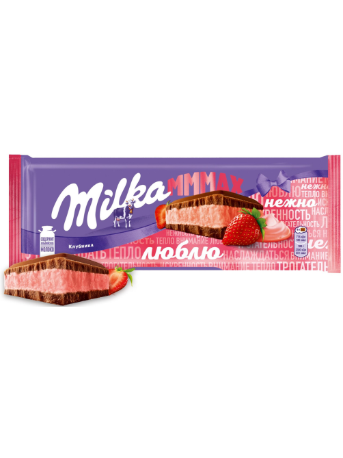 Шоколад Milka Mmmax молочный клубника, 253г