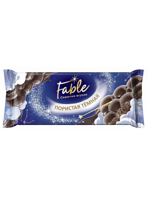 Плитка кондитерская Fable темная пористая, 90г