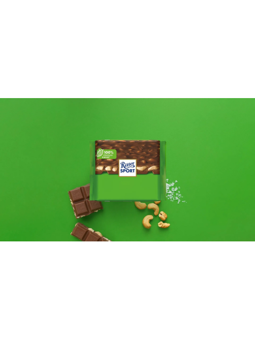 Шоколад Ritter Sport молочный кешью, 100г