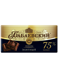 Шоколад Бабаевский Элитный горький 75% какао, 75г