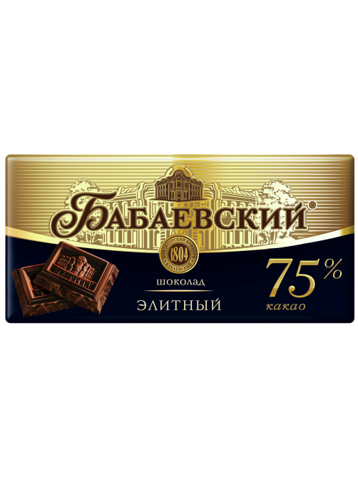 Шоколад Бабаевский Элитный горький 75% какао, 75г