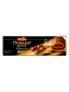 Шоколад Победа вкуса молочный пористый с коньяком, 180г