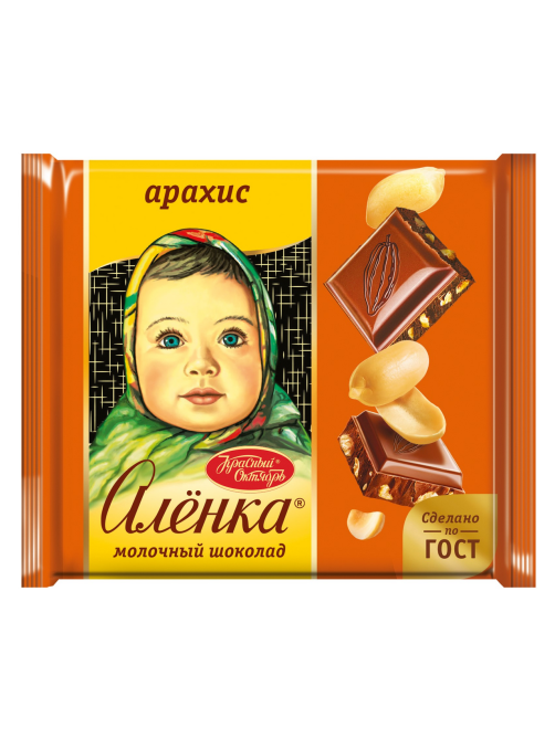Шоколад Красный Октябрь с арахисом, 70г