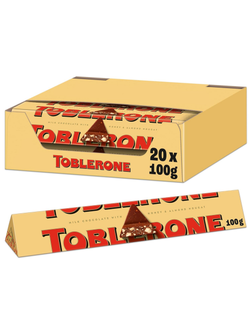 Шоколад Toblerone молочный с медово-миндальной нугой, 100г