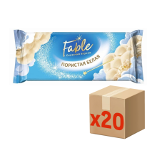 Плитка кондитерская Fable белая пористая, 90г x 20 шт