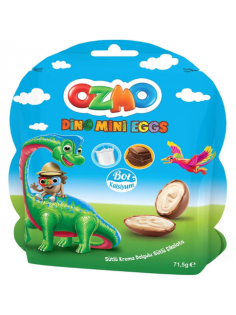 Шоколадные яйца Ozmo mini eggs с начинкой молочный крем, 71.5г