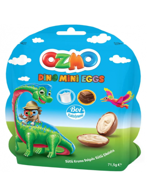 Шоколадные яйца Ozmo mini eggs с начинкой молочный крем, 71.5г