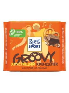 Шоколад молочный Ritter Sport Хрустящий кренделек, 100г
