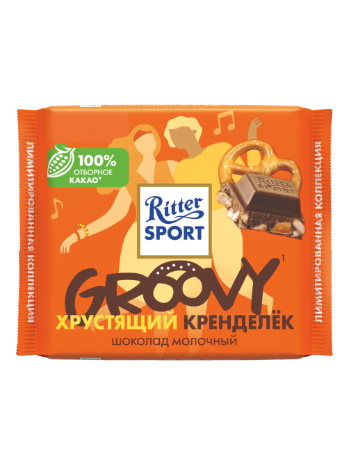 Шоколад молочный Ritter Sport Хрустящий кренделек, 100г