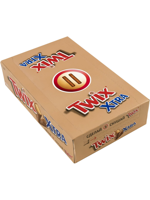 Батончик шоколадный Twix Xtra, 82г x 24 шт