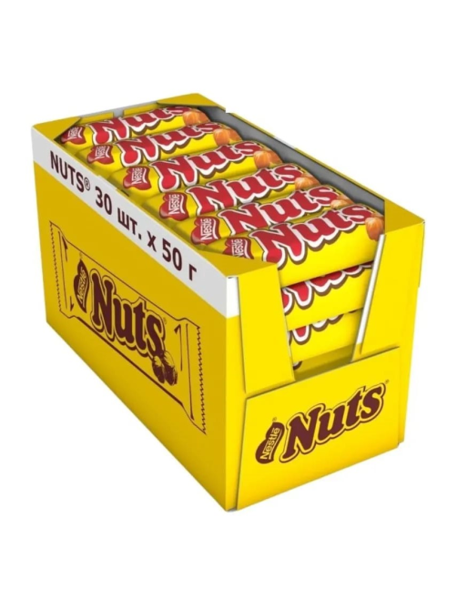 Батончик Nestle Nuts шоколадный, 50г x 30 шт