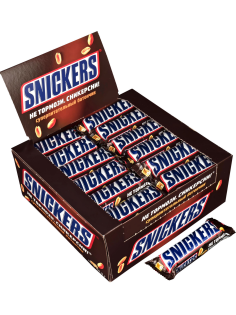 Батончик шоколадный Snickers 50.5г x 48 шт