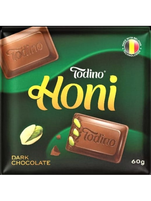 Шоколад Todino Honi темный с фисташками, 60г