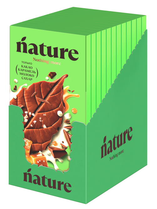 Шоколад N Nature молочный с карамелью, 70г