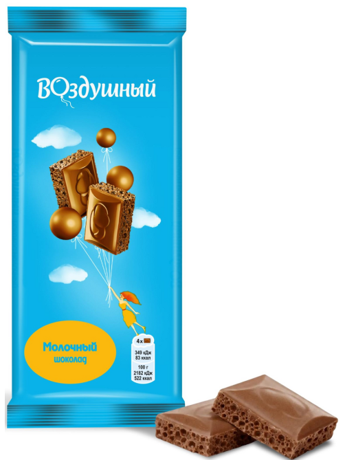 Шоколад Воздушный пористый молочный, 80г