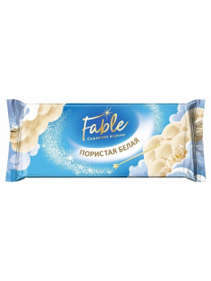 Плитка кондитерская Fable белая пористая, 90г