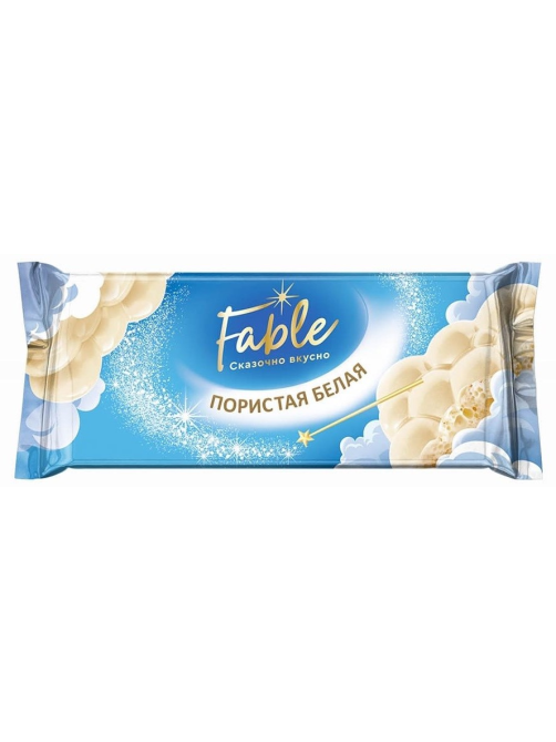 Плитка кондитерская Fable белая пористая, 90г