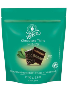 Мини-шоколад Halloren Thins мята, 150г