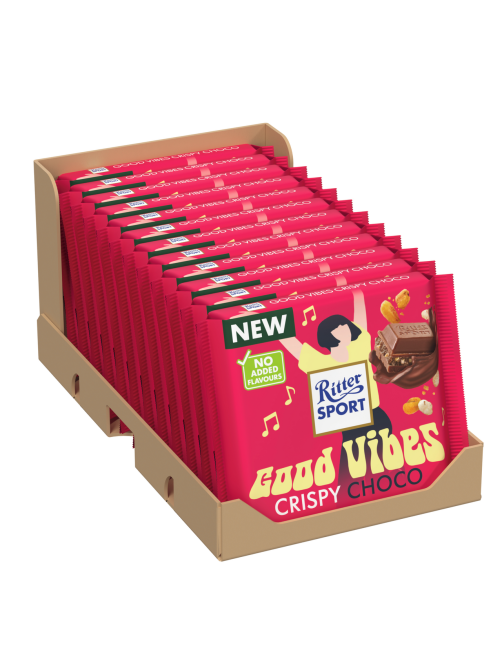 Шоколад Ritter Sport молочный c какао-крем и хрустящая кукуруза, 100г