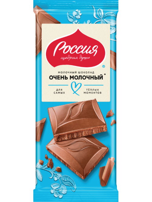 Шоколад Россия Щедрая душа очень молочный, 75г