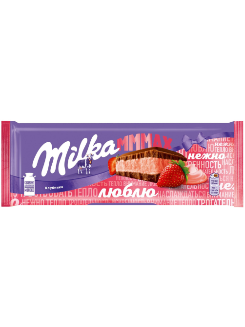 Шоколад Milka Mmmax молочный клубника, 253г