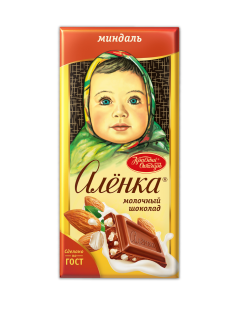 Шоколад Аленка молочный с миндалем, 75г