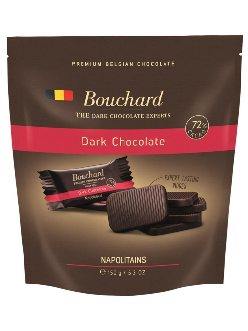 Мини-шоколад Bouchard Napolitains темный 72%, 150г